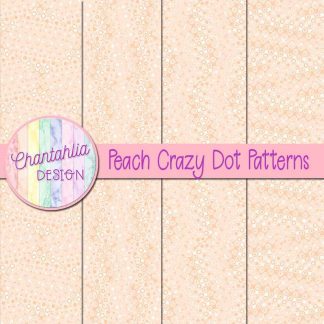 Free peach crazy dots patterns digital papers