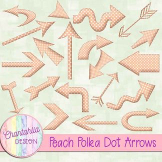 Free peach polka dot arrows