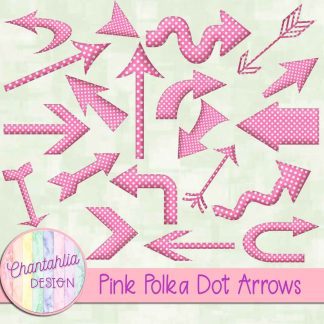 Free pink polka dot arrows