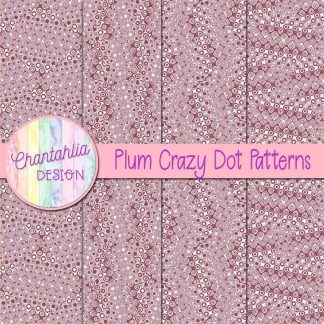 Free plum crazy dots patterns digital papers