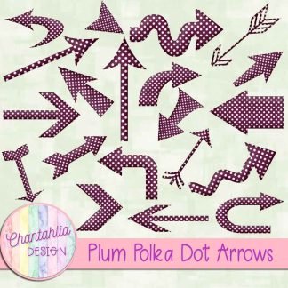 Free plum polka dot arrows