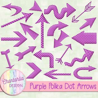 Free purple polka dot arrows