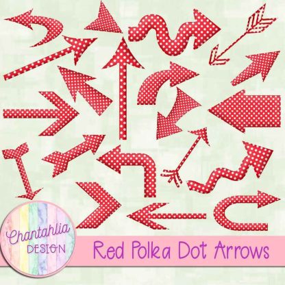 Free red polka dot arrows