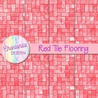 Free red tile flooring digital papers