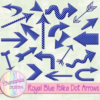 Free royal blue polka dot arrows