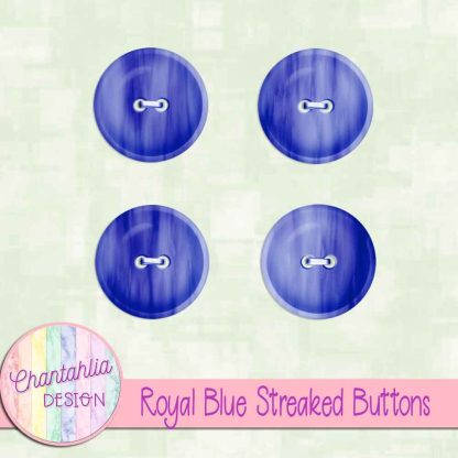 Free royal blue streaked buttons