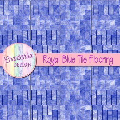 Free royal blue tile flooring digital papers