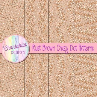 Free rust brown crazy dots patterns digital papers