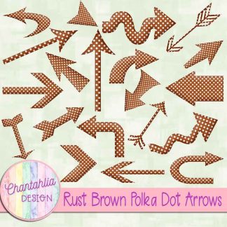 Free rust brown polka dot arrows