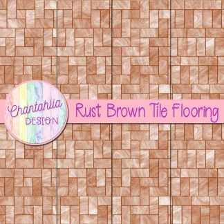 Free rust brown tile flooring digital papers