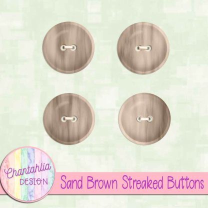 Free sand brown streaked buttons