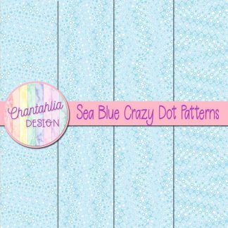 Free sea blue crazy dots patterns digital papers