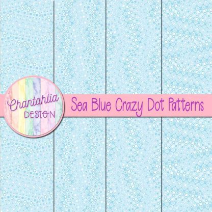 Free sea blue crazy dots patterns digital papers