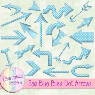 Free sea blue polka dot arrows