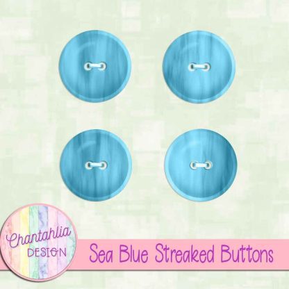 Free sea blue streaked buttons