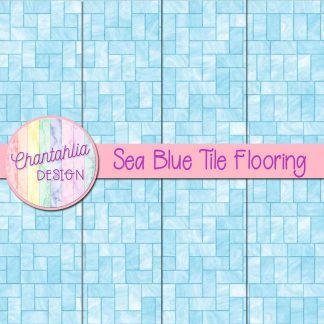 Free sea blue tile flooring digital papers