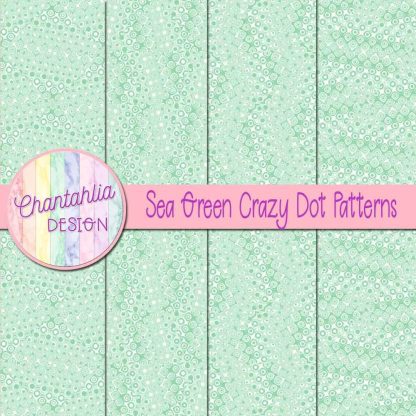 Free sea green crazy dots patterns digital papers