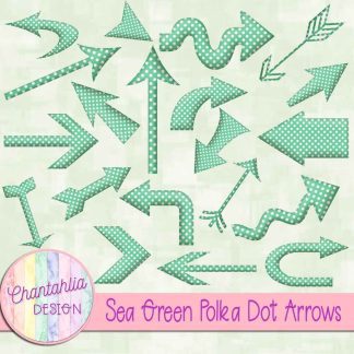 Free sea green polka dot arrows