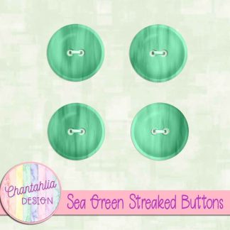 Free sea green streaked buttons