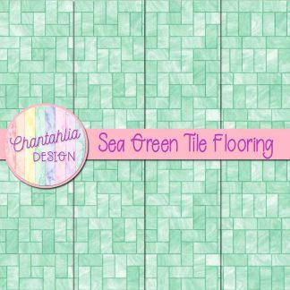 Free sea green tile flooring digital papers