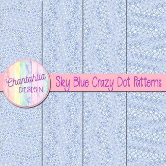 Free sky blue crazy dots patterns digital papers