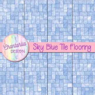 Free sky blue tile flooring digital papers