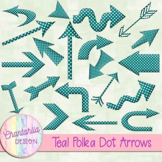 Free teal polka dot arrows