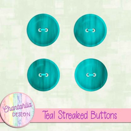 Free teal streaked buttons