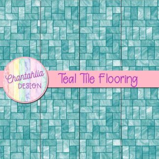 Free teal tile flooring digital papers