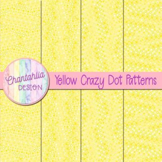 Free yellow crazy dots patterns digital papers