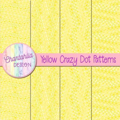 Free yellow crazy dots patterns digital papers