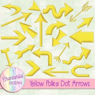 Free yellow polka dot arrows