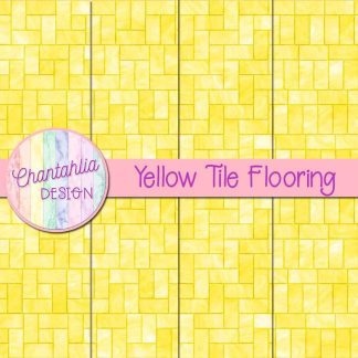 Free yellow tile flooring digital papers