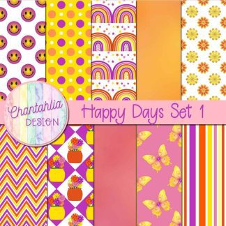 Free digital papers in a Happy Days theme