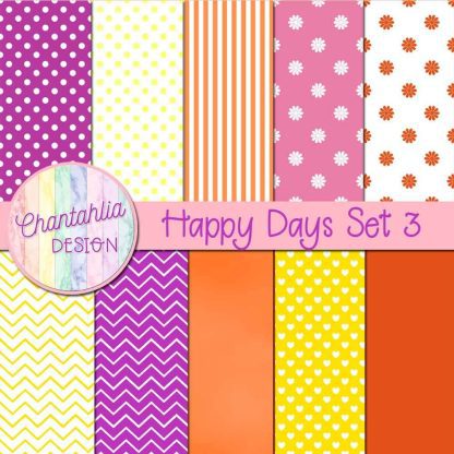 Free digital papers in a Happy Days theme