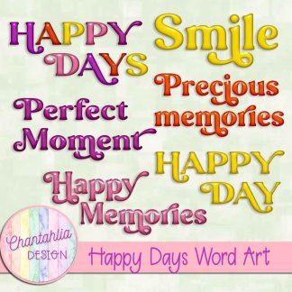 Free word art in a Happy Days theme