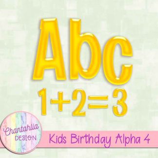 Free alpha in a Kids Birthday theme