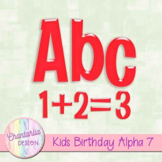 Free alpha in a Kids Birthday theme