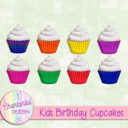 Free cupcakes in a Kids Birthday theme