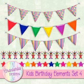 Free design elements in a Kids Birthday theme