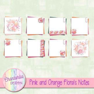 Free notes in a Pink and Orange Florals theme