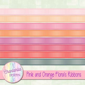 Free ribbons in a Pink and Orange Florals them