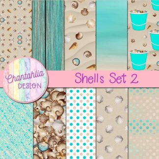 Free digital papers in a Shells theme