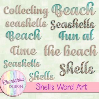 Free word art in a Shells theme