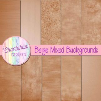 Free beige mixed backgrounds digital papers