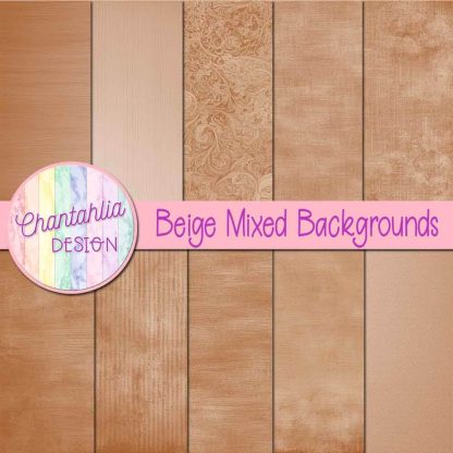 Free beige mixed backgrounds digital papers