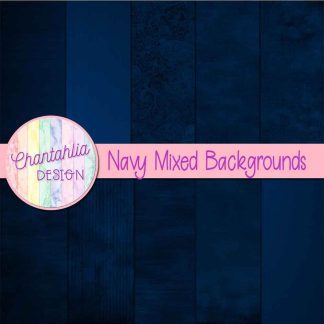 Free navy mixed backgrounds digital papers