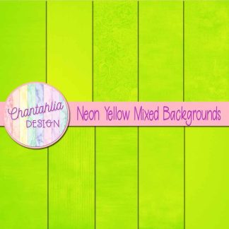 Free neon yellow mixed backgrounds digital papers