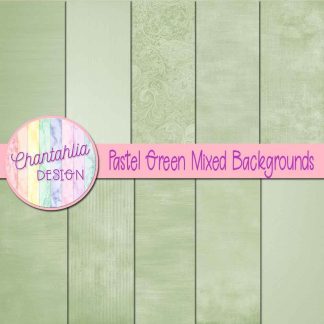 Free pastel green mixed backgrounds digital papers