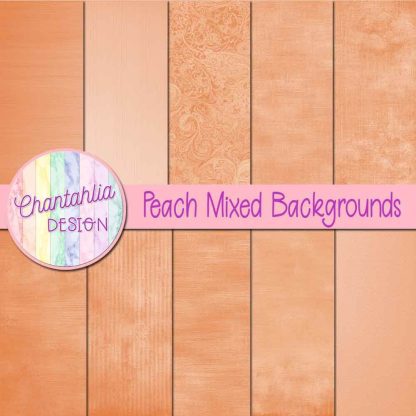 Free peach mixed backgrounds digital papers